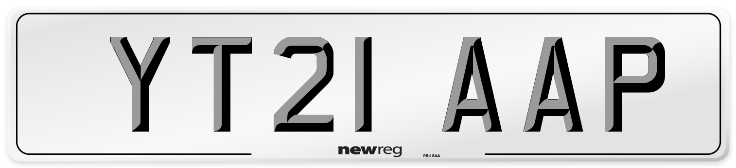 YT21 AAP Number Plate from New Reg